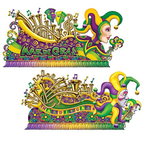 Mardi Gras Float Wall Decorations - 1.70m - Pack of 2