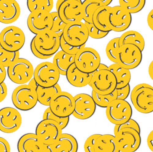 Yellow Smiley Faces Confetti 1OZ
