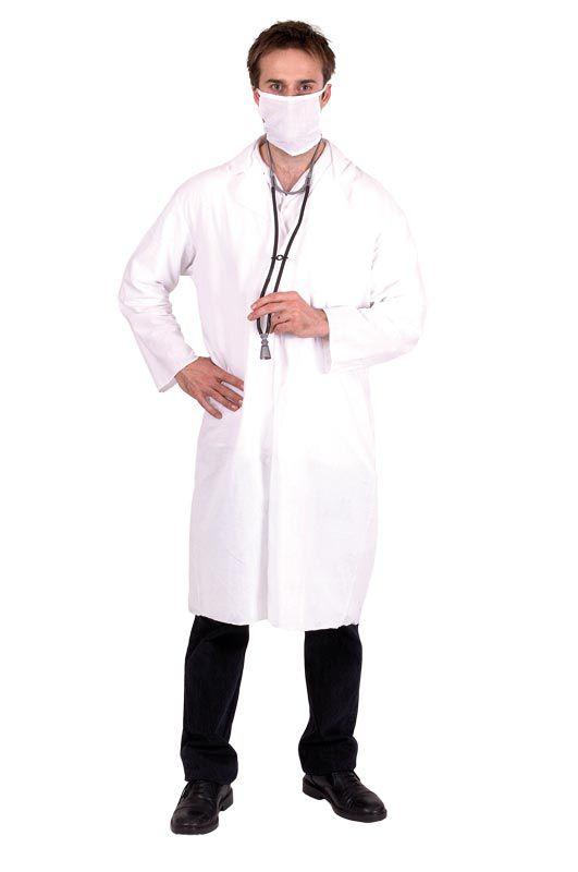 Doctor s White Coat with Mask Party Packs