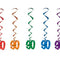 90th Number Whirls - Pack of 5