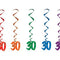 30th Number Whirls - Pack of 5