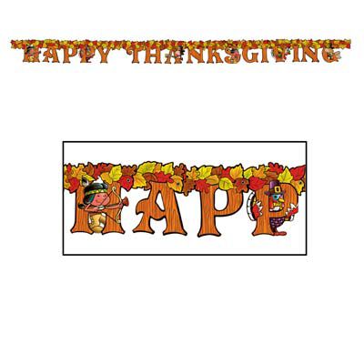 Happy Thanksgiving Streamer 5'x6"