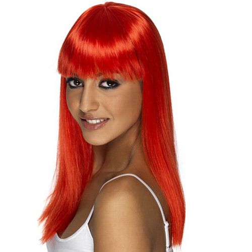 Neon Red Glamourama Wig