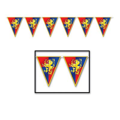 Medieval  'All Weather' Bunting - 3.7m (12') - 12 flags