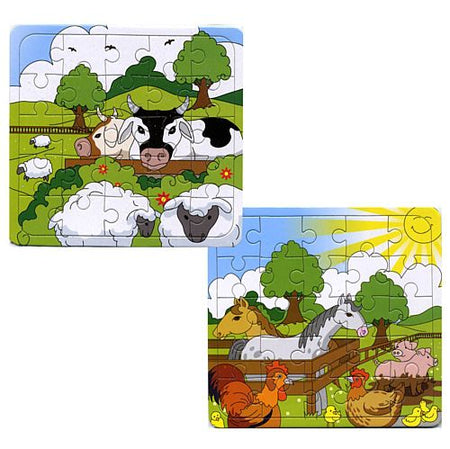 Farm Animal Jigsaw Puzzle- 25 Piece - Assorted Designs