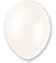White Pearlised Latex Balloons - 12'' - Pack of 8