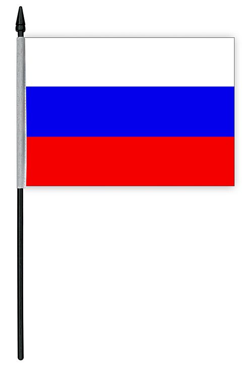 Russian Cloth Table Flag - 4" x 6"
