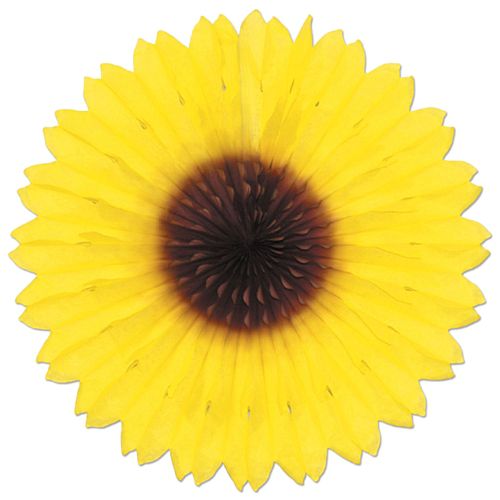 Tissue Sunflower Fan - 18" (46cm)