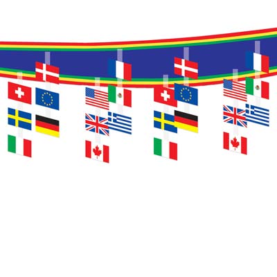 International Flag Ceiling Decorator - 3.66m