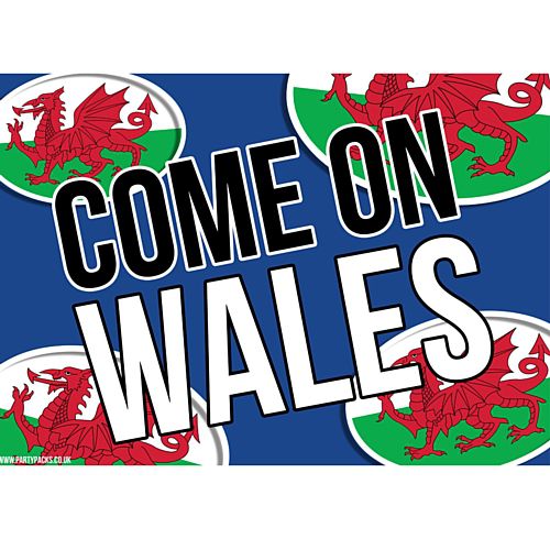 Come On Wales Rugby Poster - A3