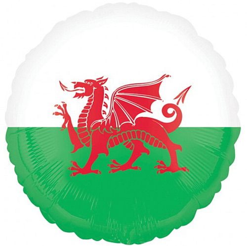 Welsh Flag Foil Balloon - 18" - Each