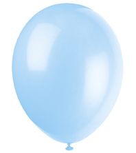 Pale Blue Latex Balloons - 12" - Pack of 10