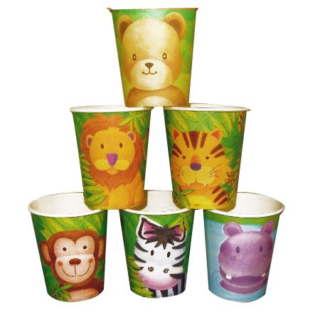 Jungle Safari Party Cups - Pack of 8