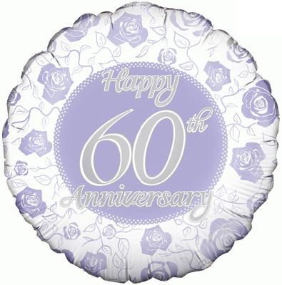 Happy 60th Anniversary Foil Balloon - 18"