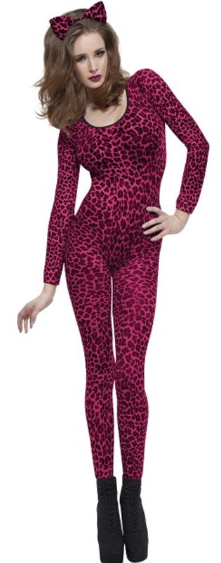 Leopard Print Pink Bodysuit