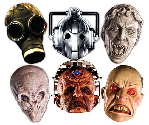 Value Pack Doctor Who Monster Card Masks - Pack of 6