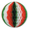 Red, White & Green Tissue Ball - 30.5cm