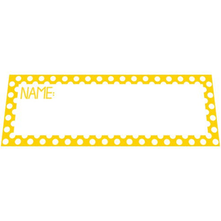 Yellow Polka Dot Placecards - Pack of 8