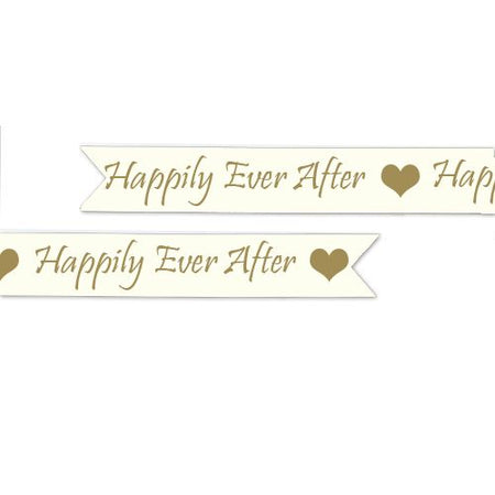 Happily Ever After Printed Ribbon - 15mm - Per Metre