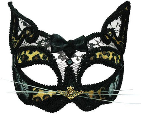 Leopard Transparent Cat Mask On Headband