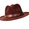 Brown Velvet Fedora Hat