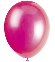 Hot Pink Latex Balloons - 12" - Pack of 10
