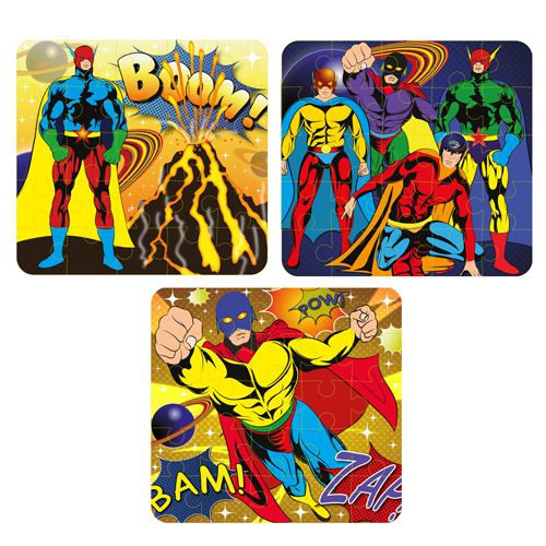 Superhero Jigsaw Puzzle Assorted Designs Each Party Packs