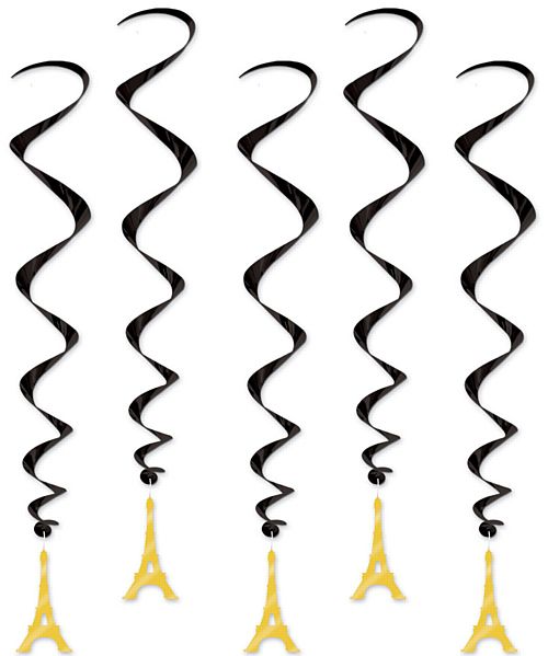 Eiffel Tower Whirls - Pack of 5