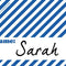 Stripe Blue Placecards - Pack of 8
