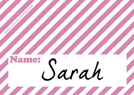 Stripe Pink Placecards - Pack of 8