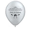 Add Your Names Personalised Balloons - Pack of 50 - Silver Anniversary