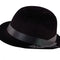 Black Flock Bowler Hat