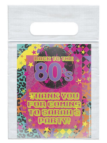 Back to the 80's Personalised Sealed Party Bag - Pack of 8