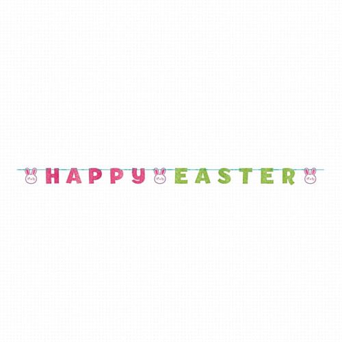 Happy Easter Glitter Letter Ribbon Banner