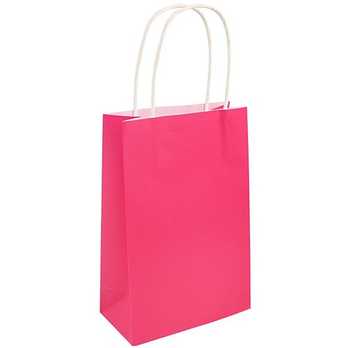 Bright Pink Paper Party Bags - 21cm - Each