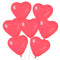 Red Heart Shaped Latex Balloons - 15