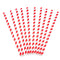 Red Stripes Paper Straws - Pack of 10
