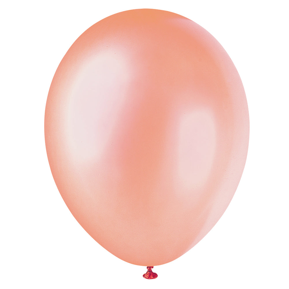 Rose Gold Latex Balloons - 11" - Pack of 8
