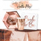 Rose Gold Hen Party Tableware Pack for 6 with FREE Banner!