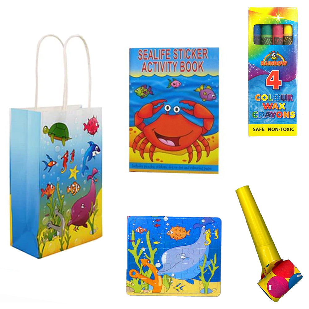 Filled Sealife Themed Party Bags Pack of 100 Party Packs