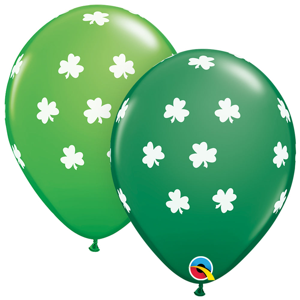 St Patrick's Day Shamrock Latex Balloons -11" - Pack of 10