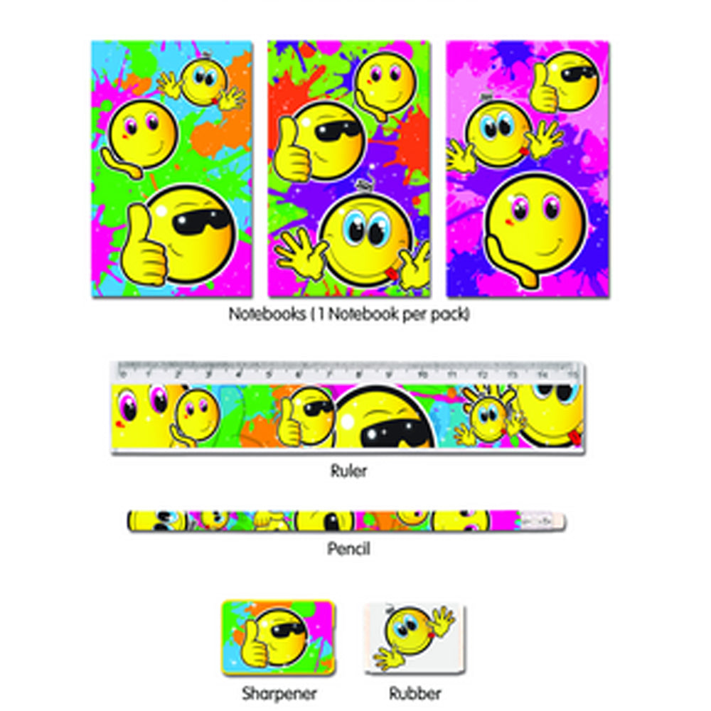 Smile Themed Stationary Set - 5 Pieces