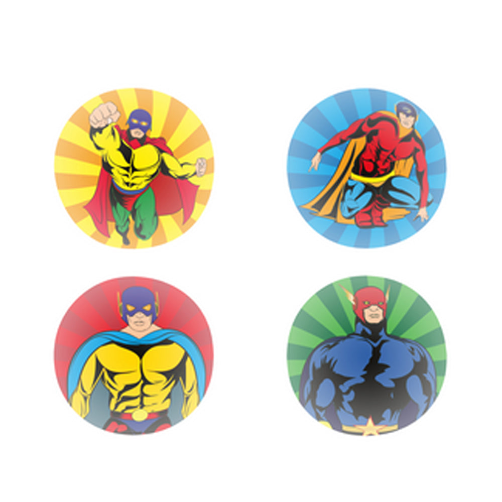 Superhero Bouncy Balls 4 Assorted Designs 3.3cm Party Packs