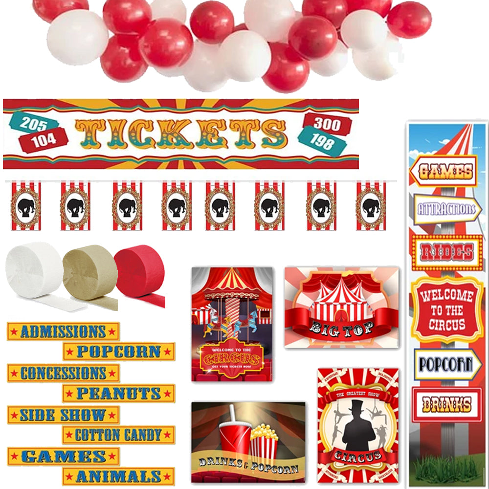 Children's Vintage Circus Decoration Pack – Party Packs