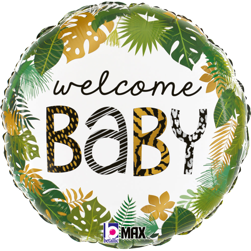 Welcome Baby Jungle Balloon - 18"