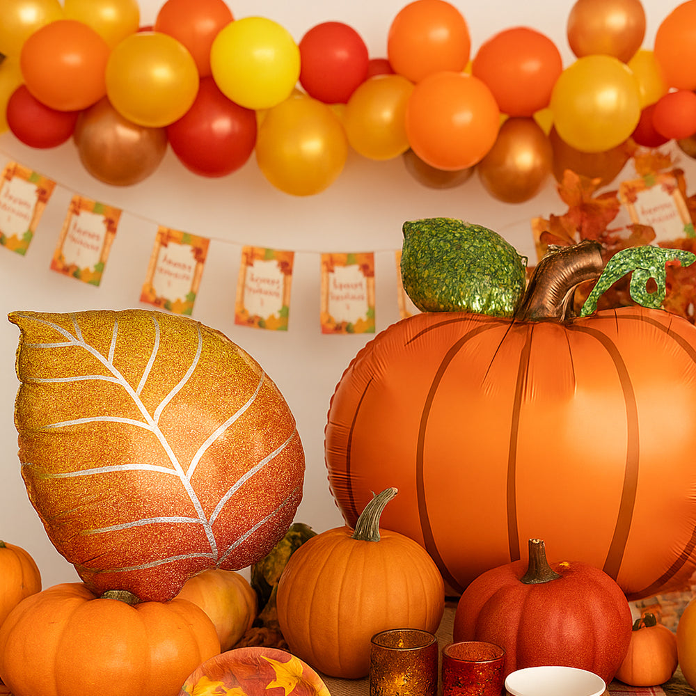 Pumpkins, Leaves, and Party Supplies: Autumn Celebration Essentials