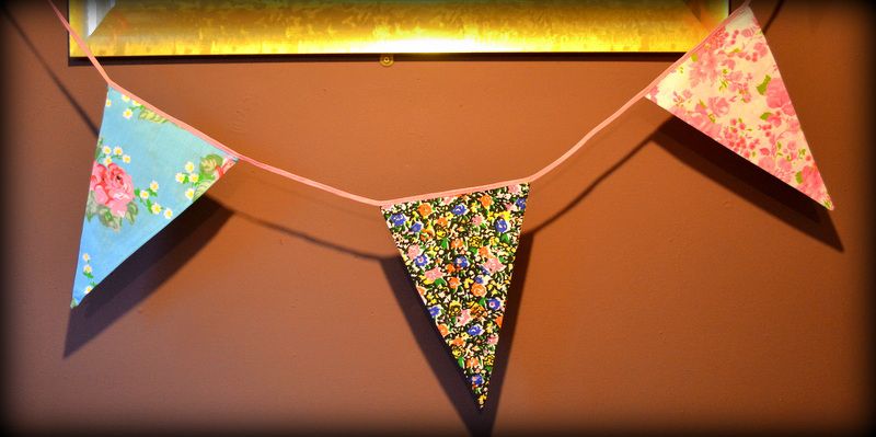 Floral Fabric Bunting