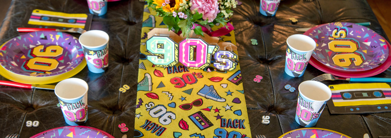 90s party decorations, girls party decorations, 90s theme party