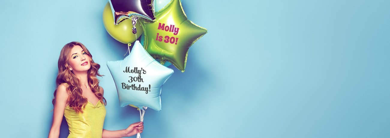 personalised balloons uk, personalised helium balloons, personalised balloons and personalised birthday balloons
