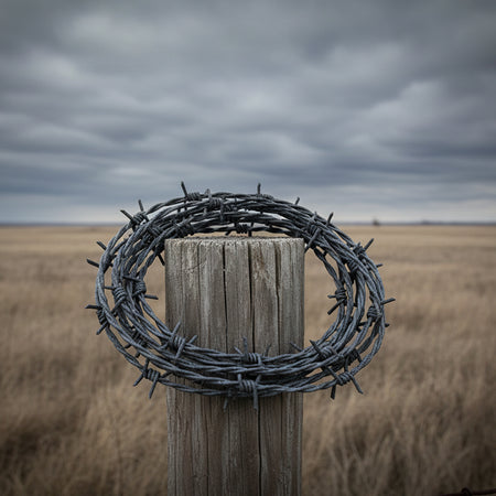 Silver Barbed Wire Garland - String Material - 3.7m